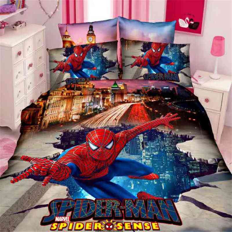 Disney spiderman sängkläder set tecknad pojke sängkläder