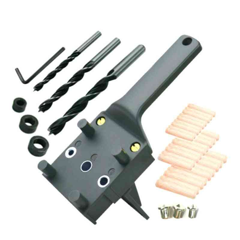 Wood Drill, Handheld Pocket Hole Jig Doweling Hole Saw Drill