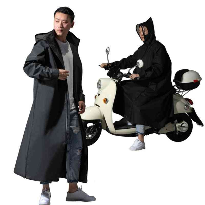 Zipper Hooded Poncho Motorcycle Rainwear