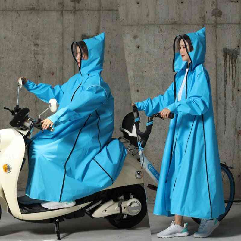 Poncho motorcykel regntøj med hætte med lynlås