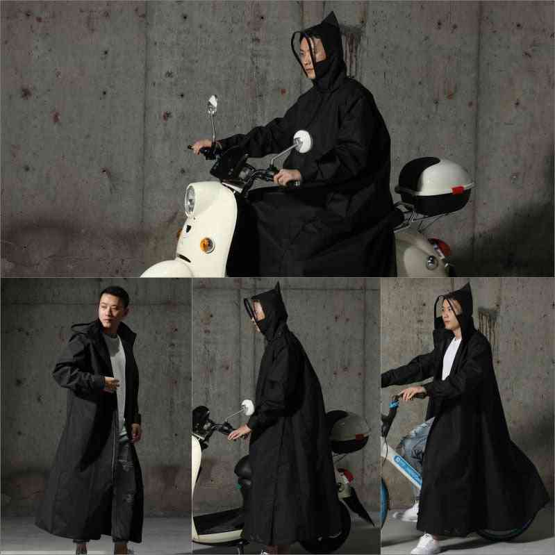 Zipper Hooded Poncho Motorcycle Rainwear