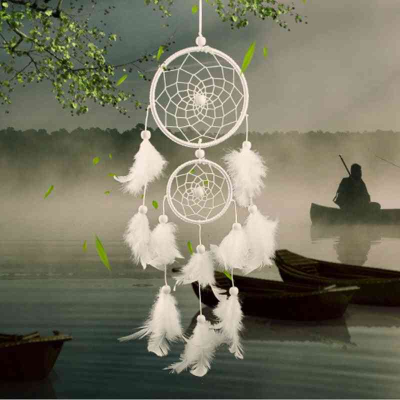 Dream Catcher Room Decor Feather Weaving Catching Up The Dream Angle Dreamcatcher Wind Chimes Indian Style Religious Mascot