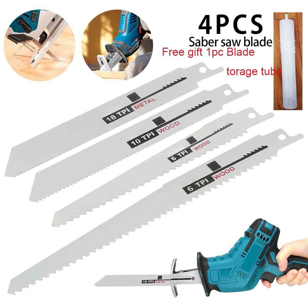 4pcs Reciprocating Saw Blades Cutter Set Multi Saw Blade For Metal Wood Pvc Tube Cutting Power Tools Accessories