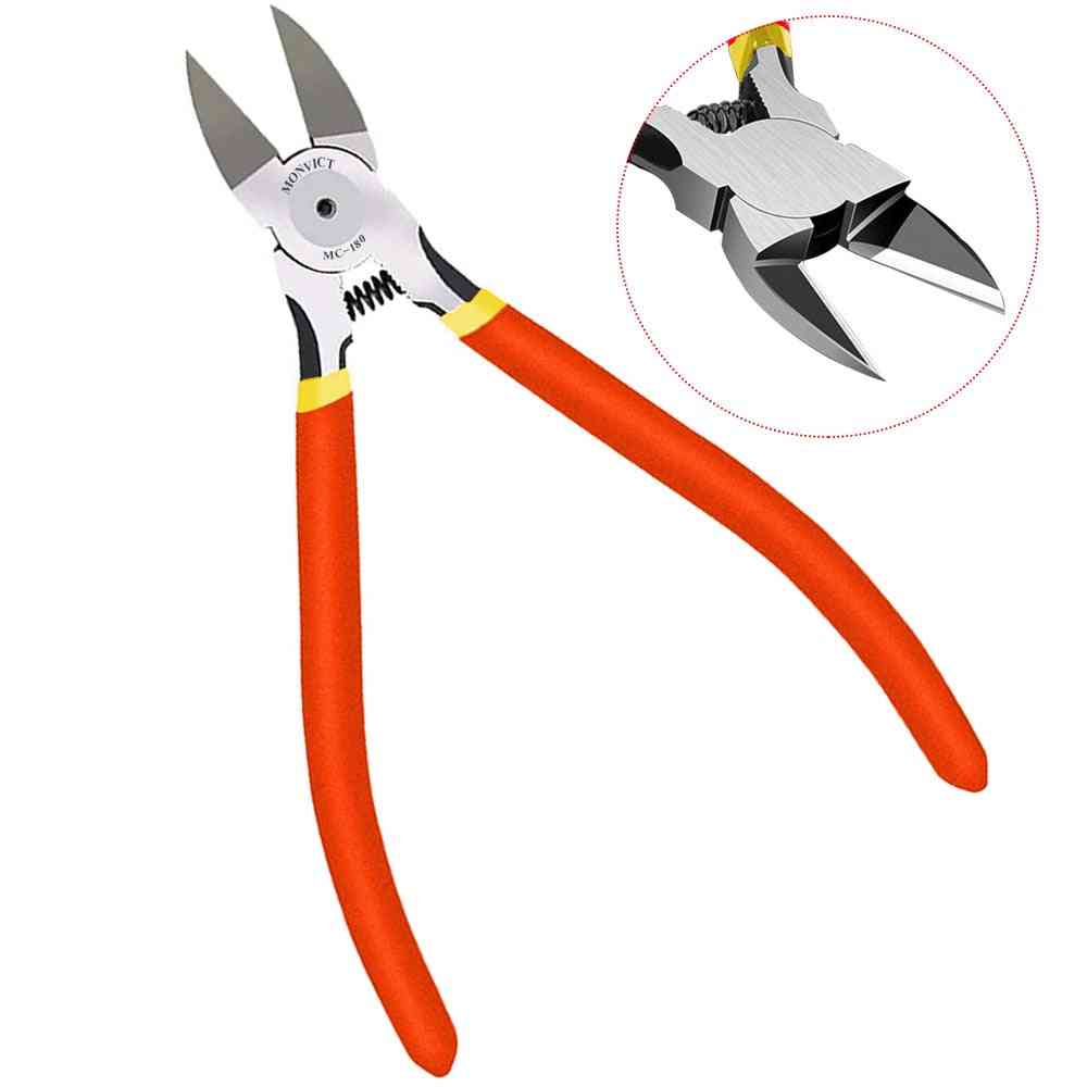 Cutting Pliers Wire Cutter, 6 Inch Precision Side Cutter Heavy Duty Flush Cutter, Cutters For Cables, Wires, Zip Ties And More