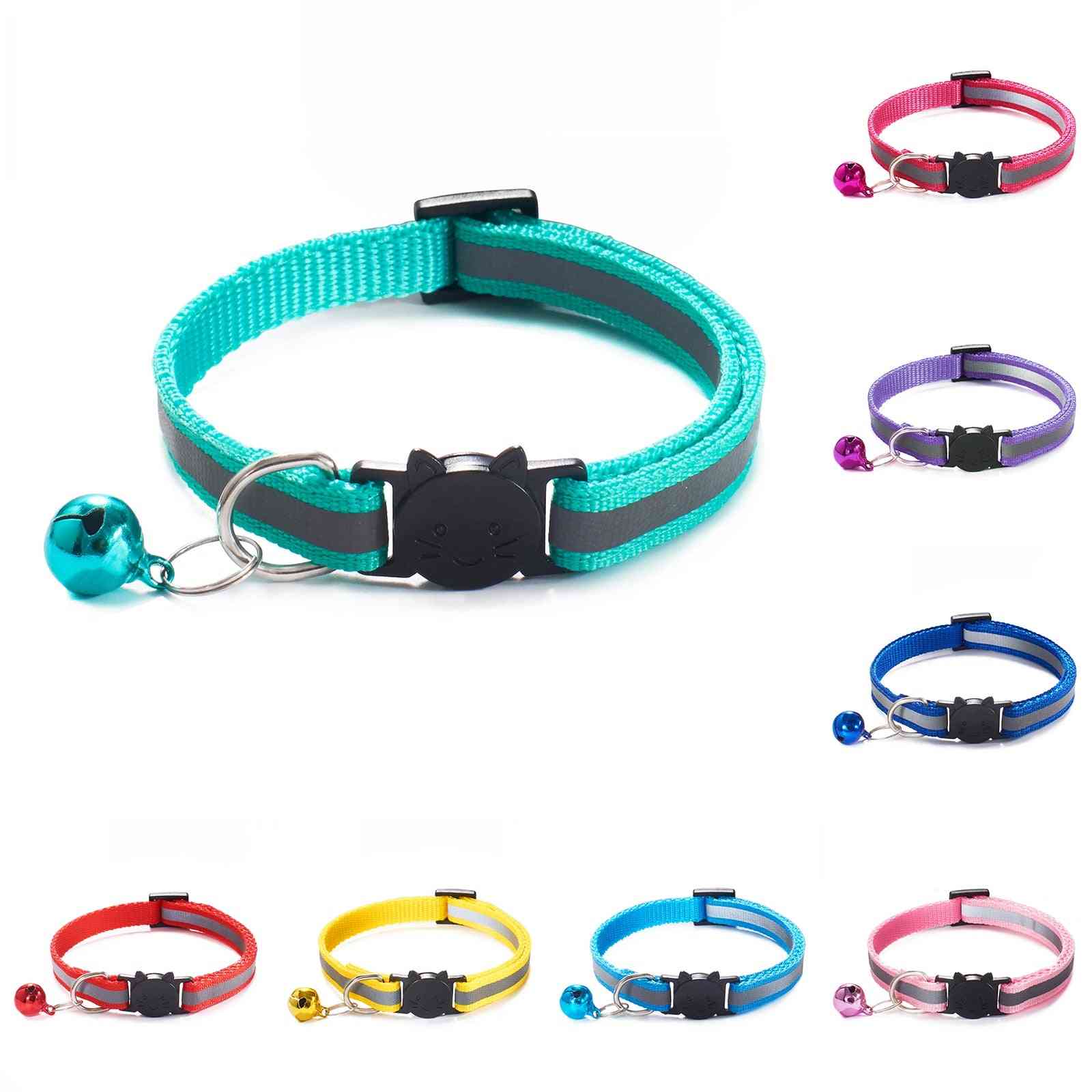 Cat Collar Neck Ring Necklace Bell Pet Products Safety Elastic