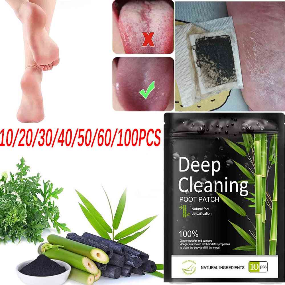 Detox Foot Patches Pads Natural Herbal Stress Relief Feet Body Toxins Detoxification Cleansing Pad Health Care