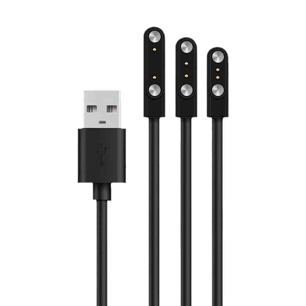 Magnetic Charge Charging Cable For Smart Watch For 2 Pins Distances 2.48mm Black Novel Usb Power Charger Cables 4mm Universal
