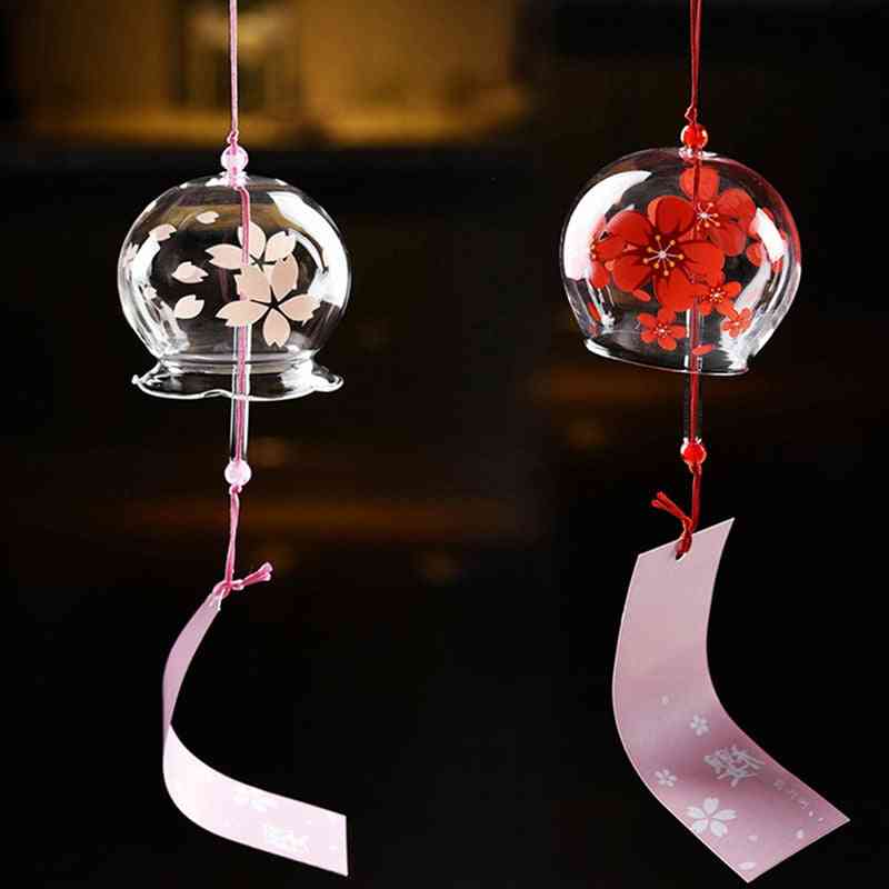 1pc Wind Bell Japan Wind Chimes Handmade Glass Furin Spa Kitchen Office Decor Japanese Room Decor For Home Decoration Party