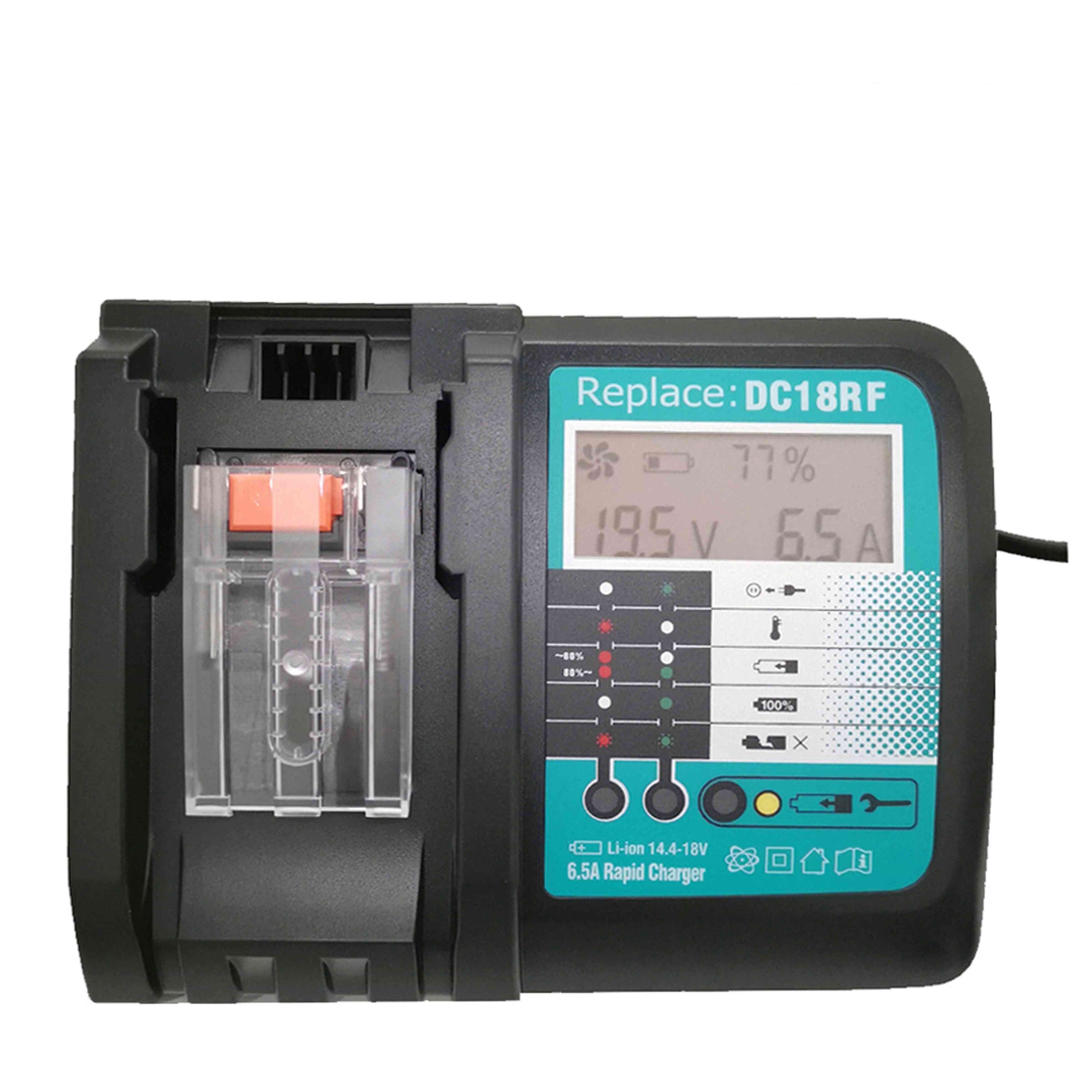 Makita Battery Charger Lcd Screen With Cooling Fan Usb Port