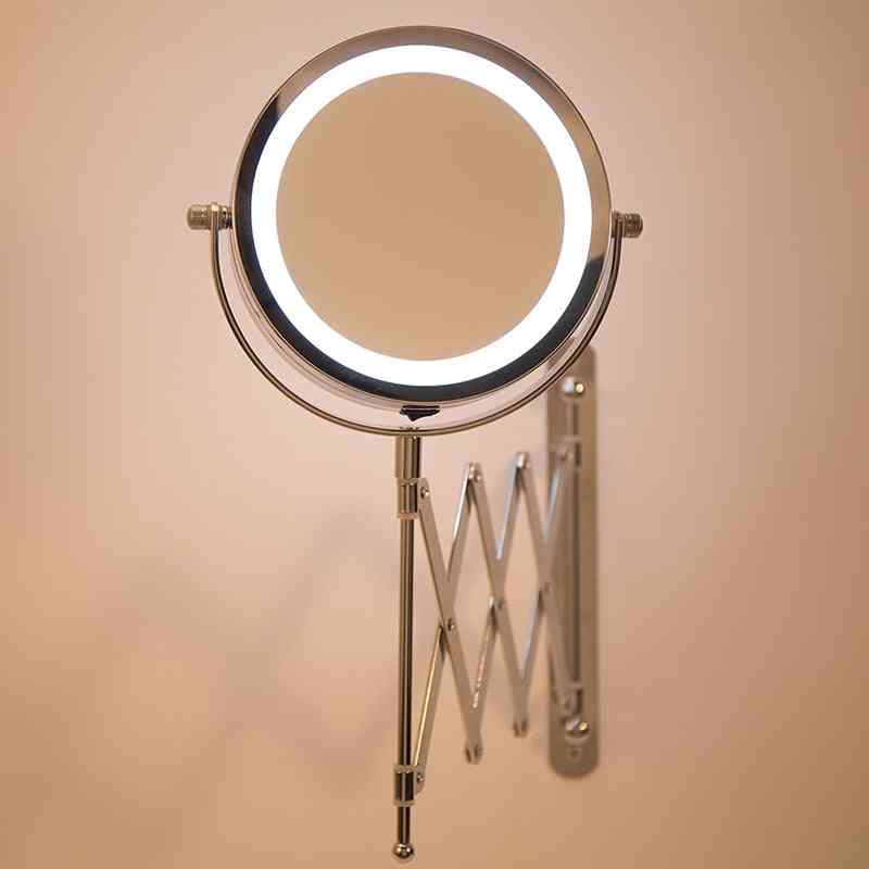 Led makeup spejl bad spejl vægmonteret justerbart badeværelse spejl