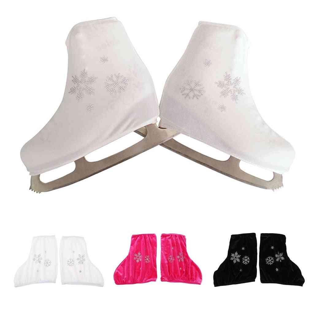 Velvet Figure Ice Skate Boot Covers Protector Shoes Protector For Ice/roller/ice Hockey Sports