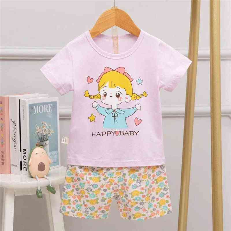 Summer Underwear Pajama Sleepwear T-shirt Set