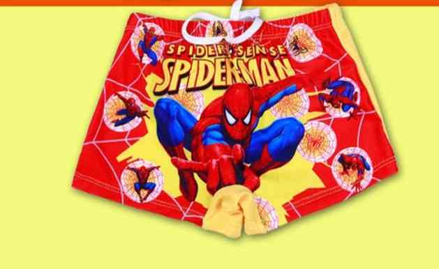 Summer Cartoon Spiderman Pixar Swimwear Pants Cap Set