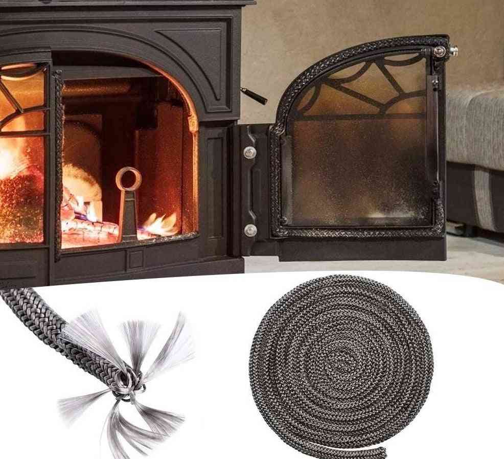Black Stove Fireplace Rope