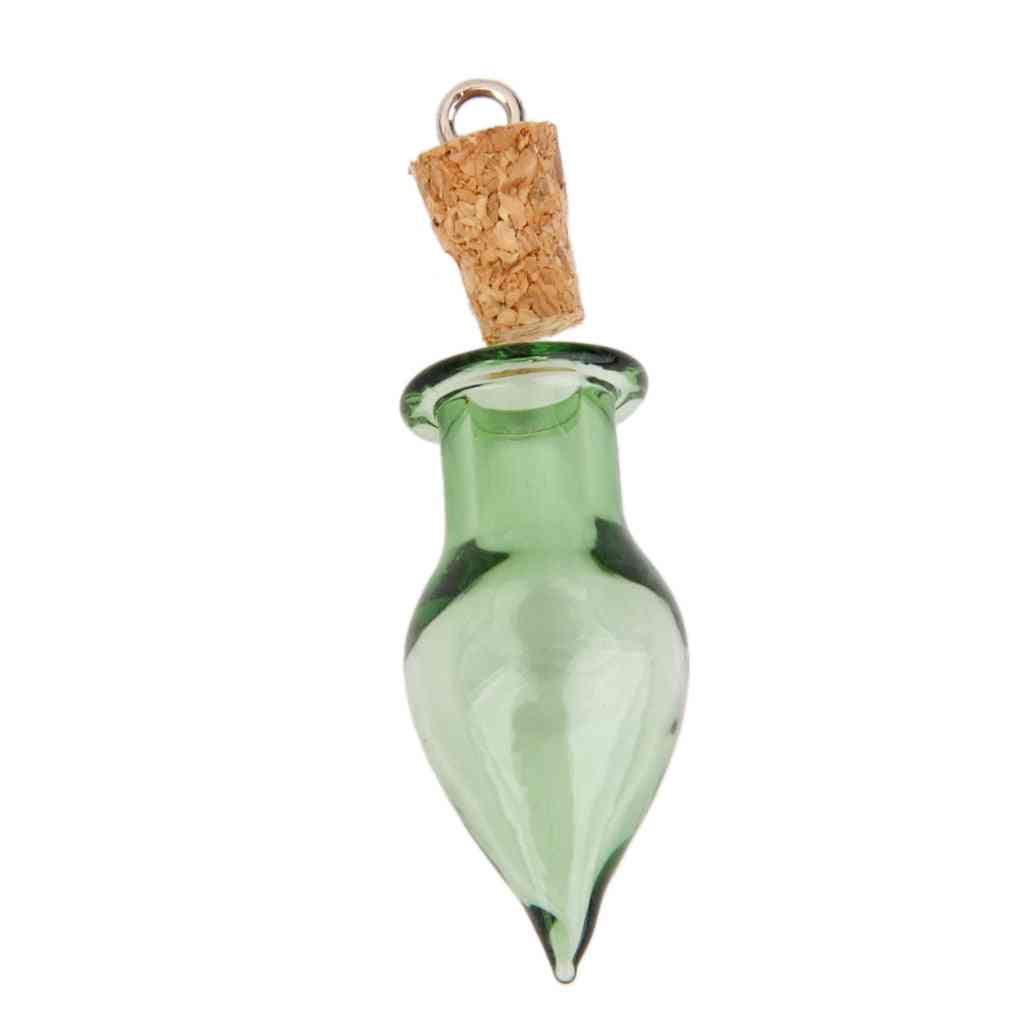 Hætteglas flaske tom flaske glas dryp drop smykker diy green