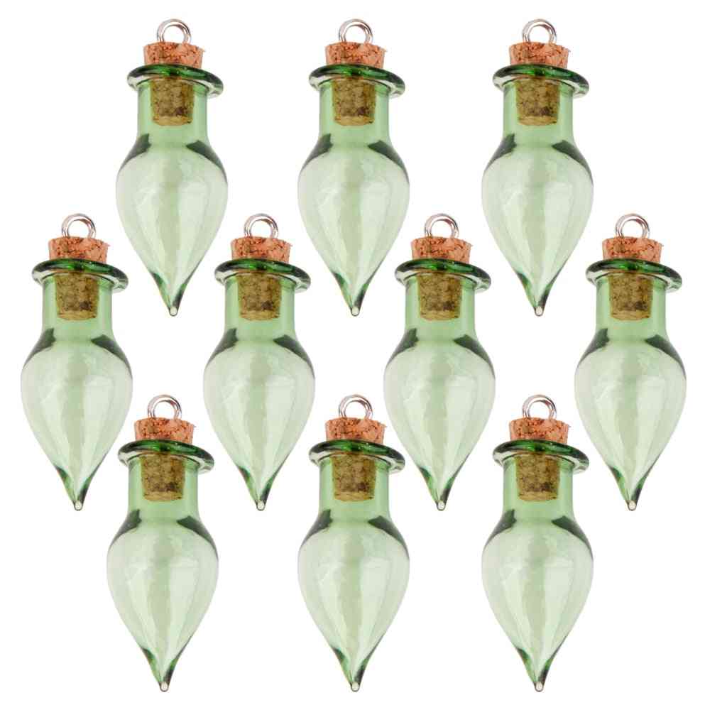 Hetteglass flaske tom flaske glass drypp drop smykker diy green