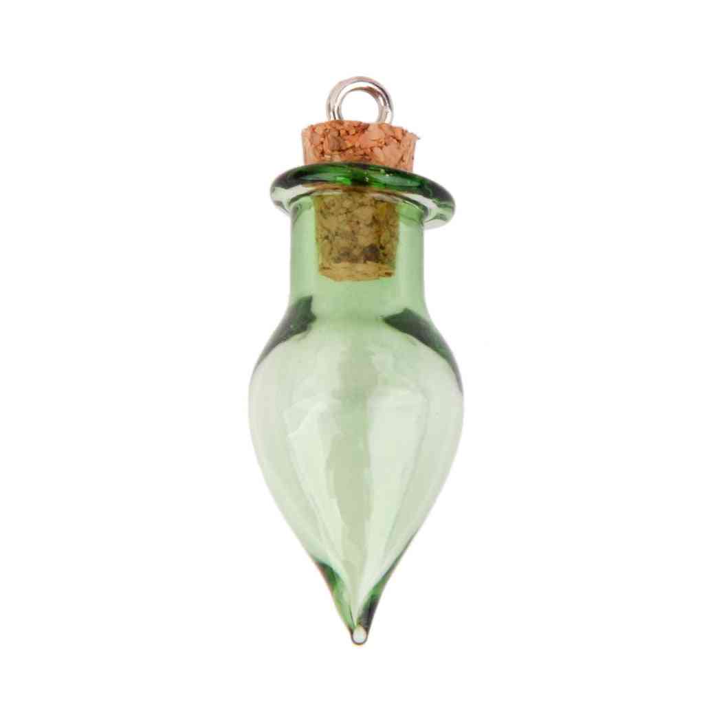 Hetteglass flaske tom flaske glass drypp drop smykker diy green