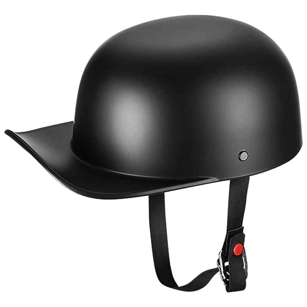 Baseball Motorcycle Helmet Retro Half Hat