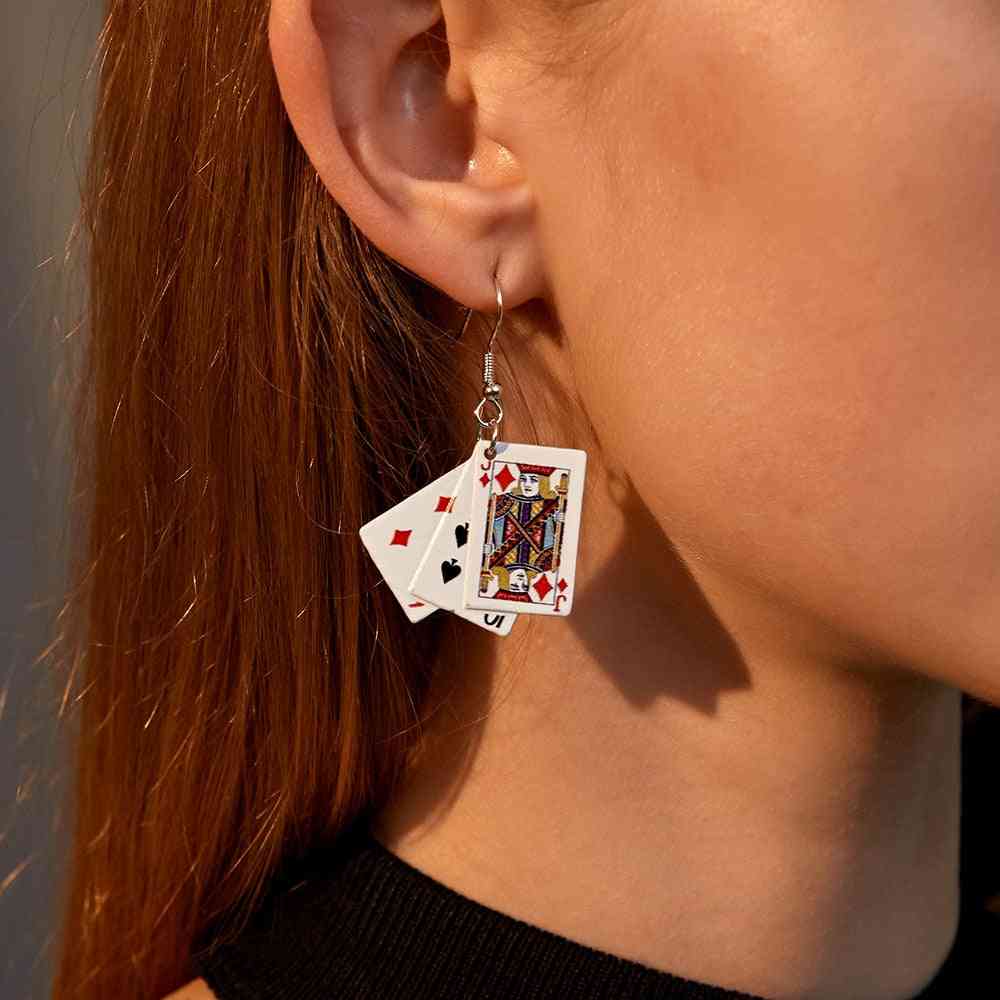 Creative Poker Earrings