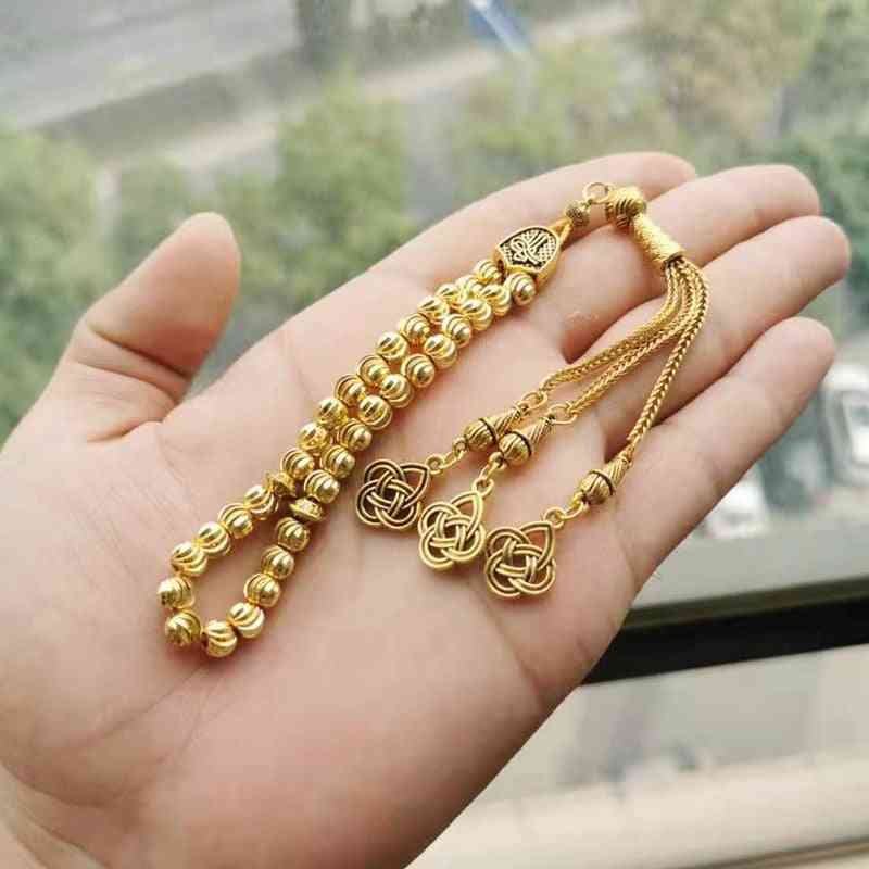 Gold Tasbih Ramadan Muslim Beaded Bracelet
