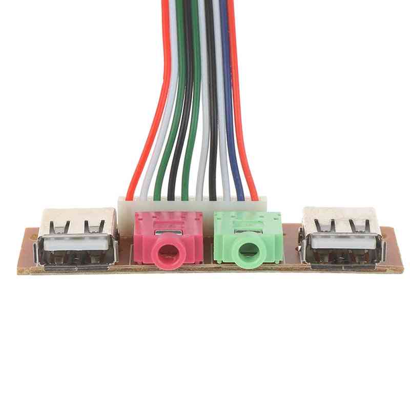 Pc Computer Case Panel Usb Audio Port Cables