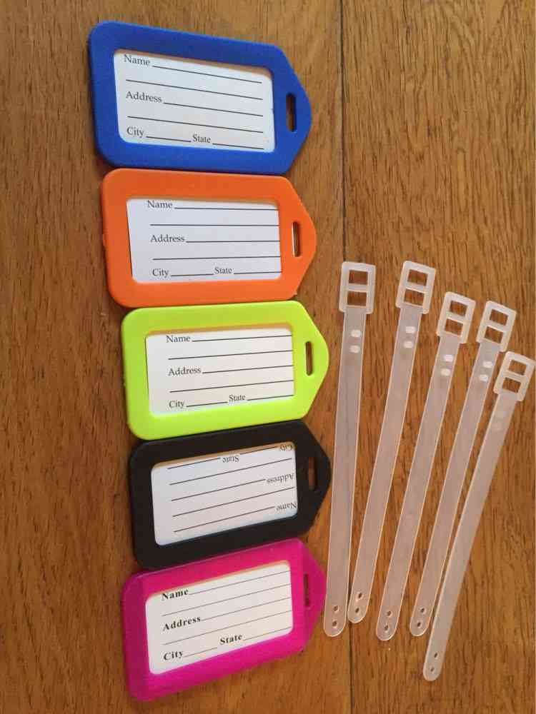 Travel Luggage Tags Fashion Luggage Labels With Transparent Straps