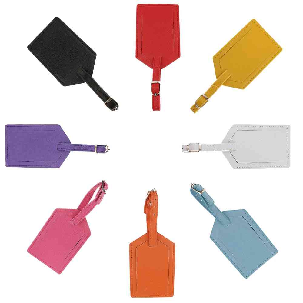 Leather Luggage Tag Travel Suitcase Address Travel Accessories