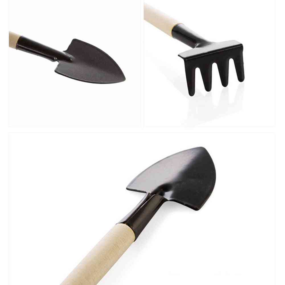 Mini haveskovl rive spade erramientas bonsai værktøjssæt
