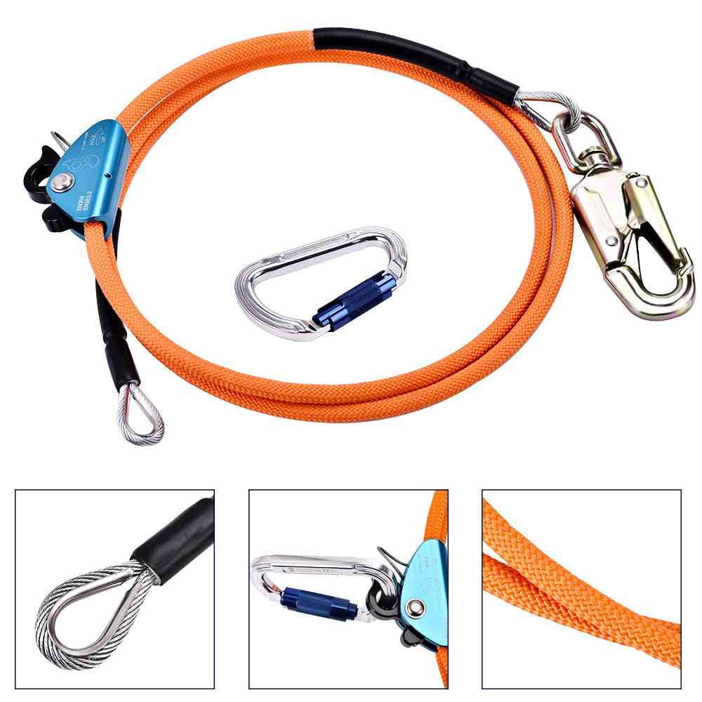 Steel Wire Core Flip Line Kit Climbing Positioning Rope