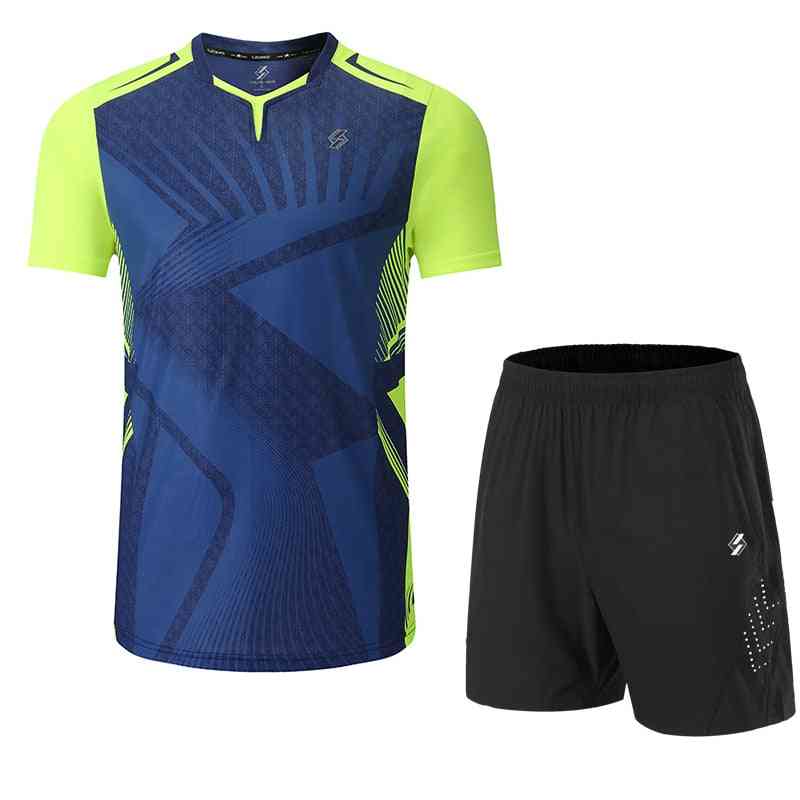 Snabbtorka badmintonset kläder - bordtennis, pingis, bordtennisskjortor + shorts