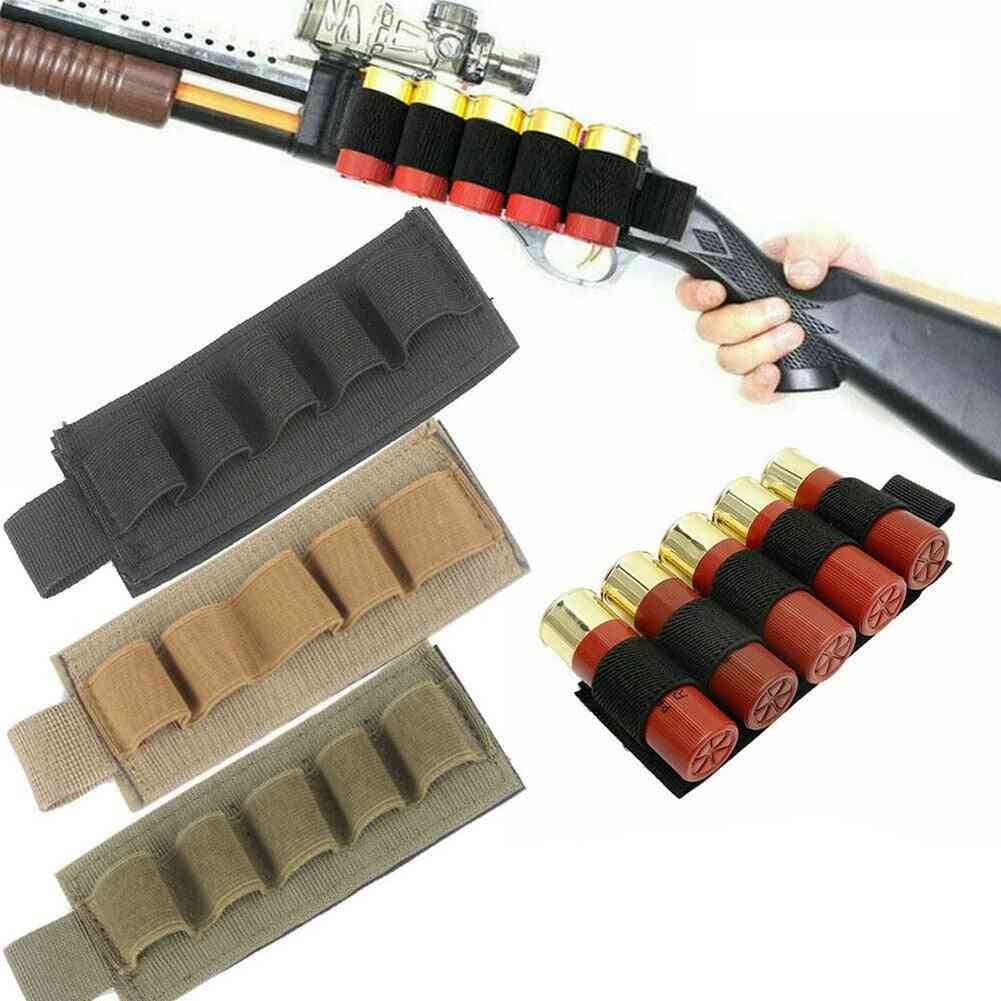 5 Grid Velcro Shotgun Cartridge Case Ammo Holder