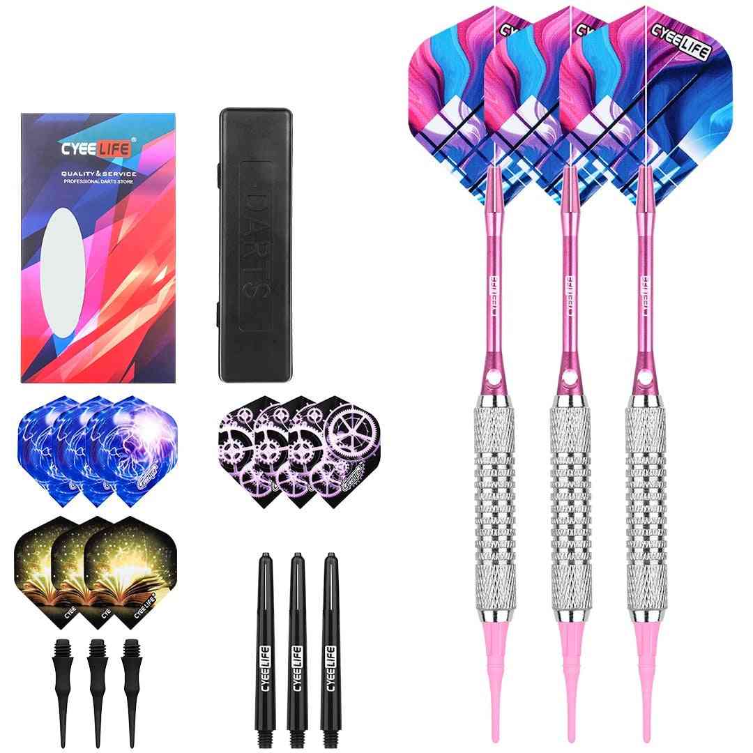 Professional 16/18 Grams Soft Tip Darts Set With Extra Plastic Tips For Electronic Dartboard Accessories