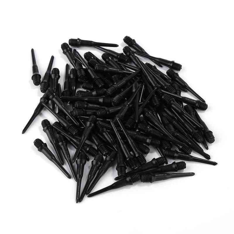 100 Pcs Dart Black Durable Wear-resistant Soft Tip Points Needle Replacement Set