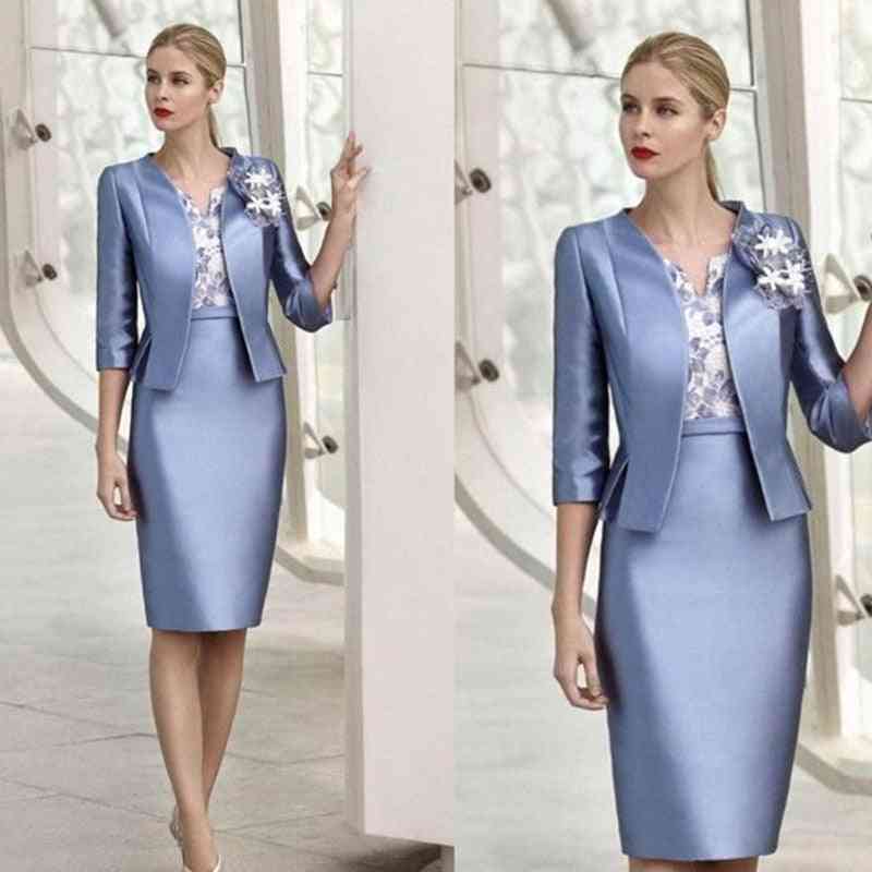 Mother Of The Bride Dresses With Jacket Wedding Party Dresses Set C