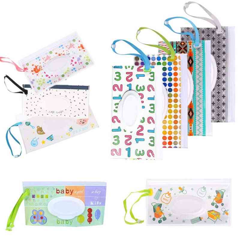 Eco-friendly Baby Snap Strap Wipes Wet Wipes Bag