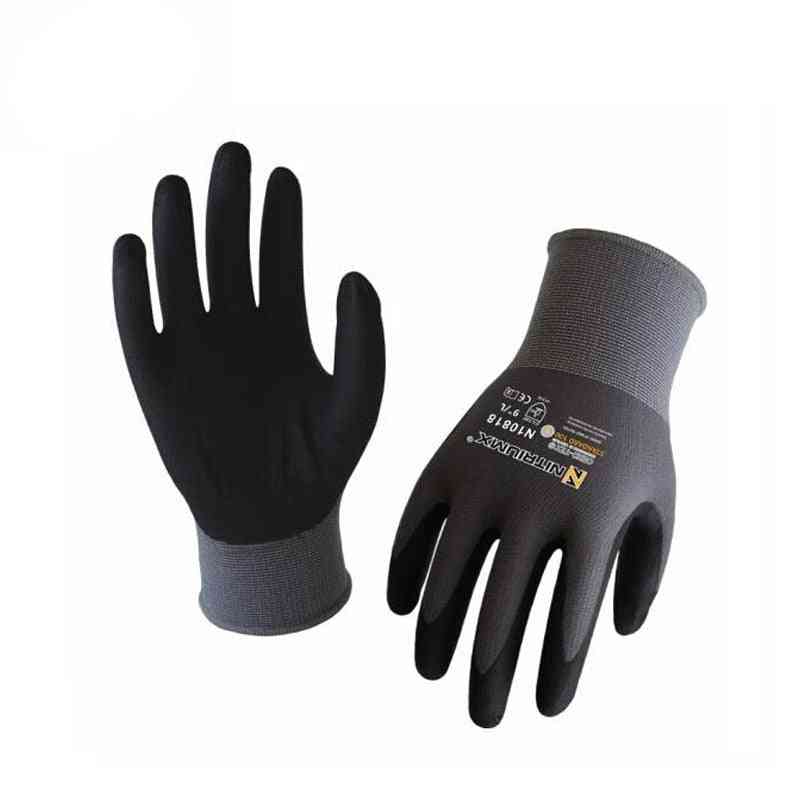 Nylon Pu Nitrile Safety Coating Work Gloves