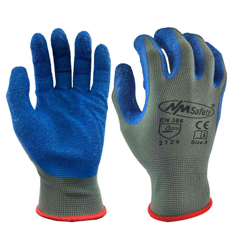 Palm Coated Rubber Safety Working Gloves