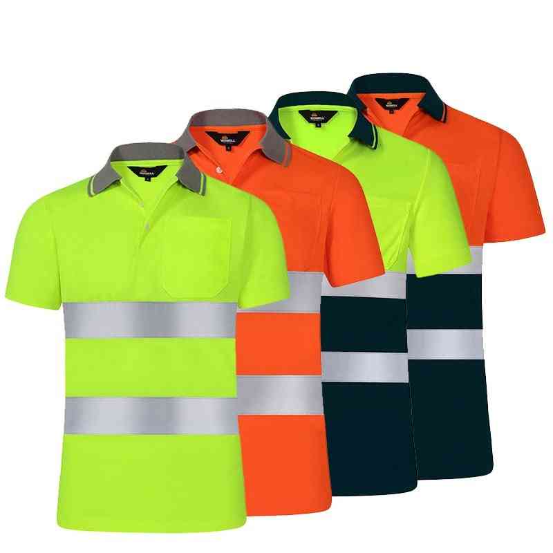 Quick Drying Night Work Reflective Safety Shirt