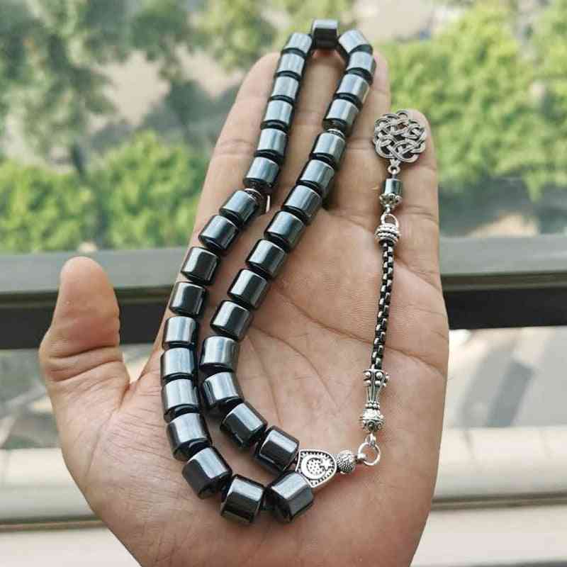 Tasbih Natural Hematite Stone Prayer Beads