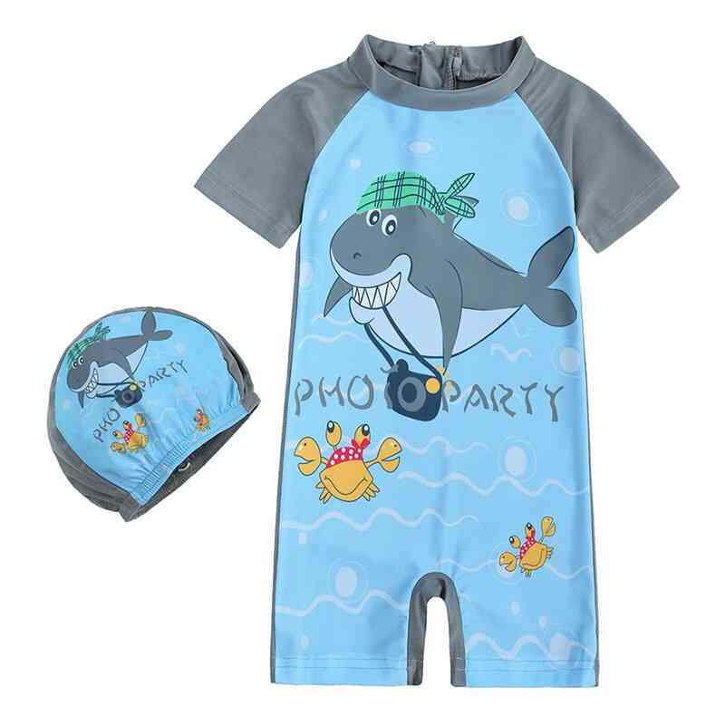 Print Swimwear Swimsuit Clothes Cap For Girl