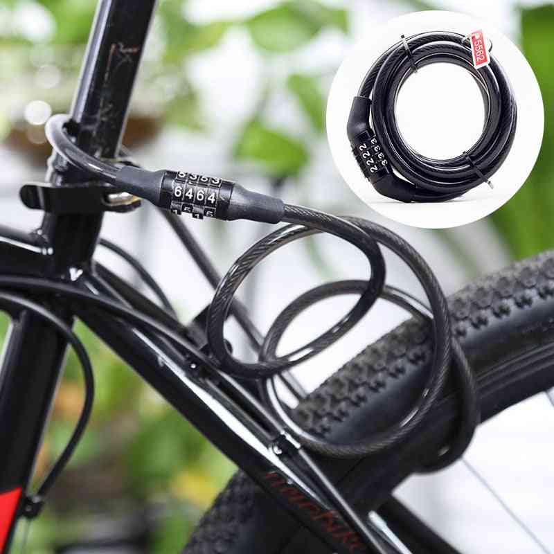 Anti Theft Spiral Steel Cable Locker Bicycle Accessories